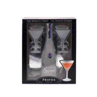 Pravda Vodka 40% Vol. 350ml Geschenkset mit Glas