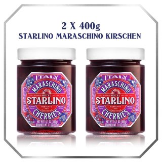 Starlino Maraschino Kirschen 2 x 400g Glas Set
