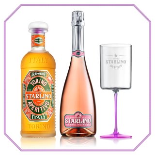Starlino Arancione & Sparkling Moscato Spritz Drink Set 2x0,75l plus Glas