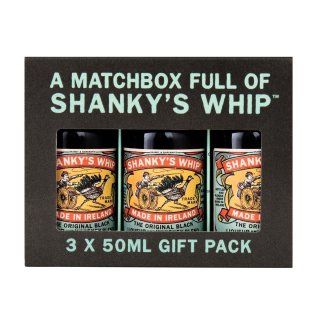 Shankys Whip Irish Whiskey Liqueur Matchbox 3x 50ml - Miniaturen Geschenkbox