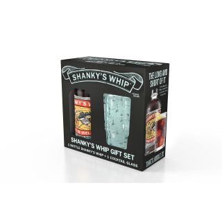 Shankys Whip Original Black Irish Liqueur 0,7l Geschenkset mit Glas